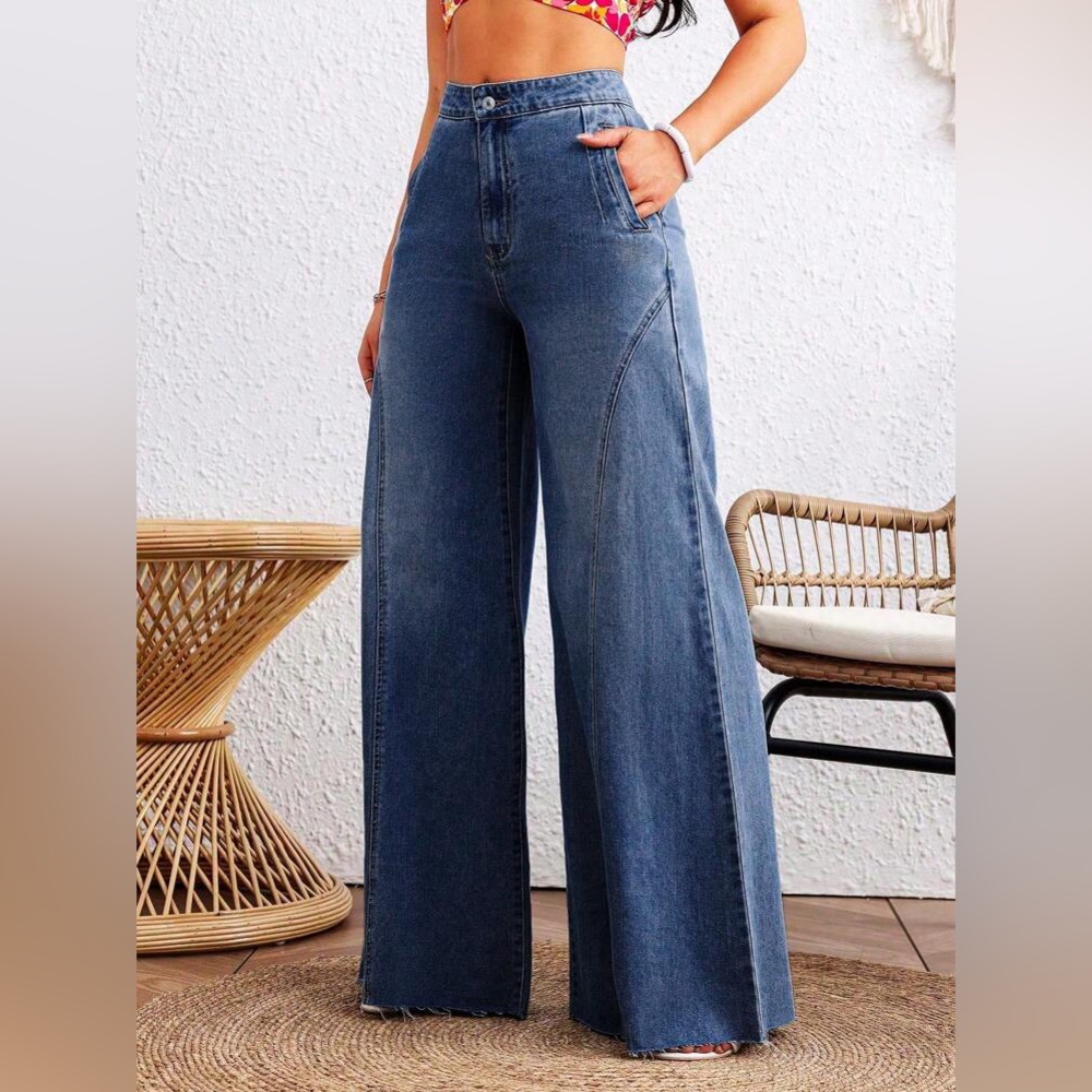 SHEIN Women's Wide Leg Blue Jeans sz 26